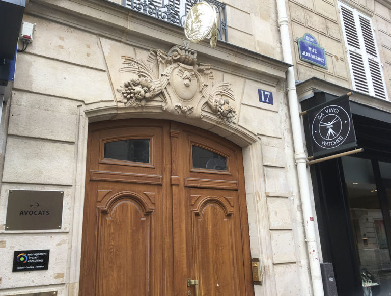 Entrée du cabinet de Cécile Reyboz avocat